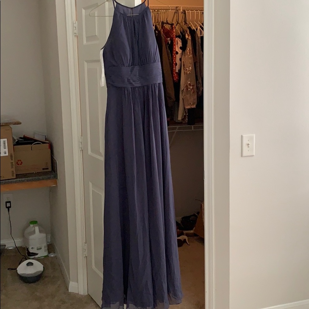 Bridesmaid dress in stormy blue